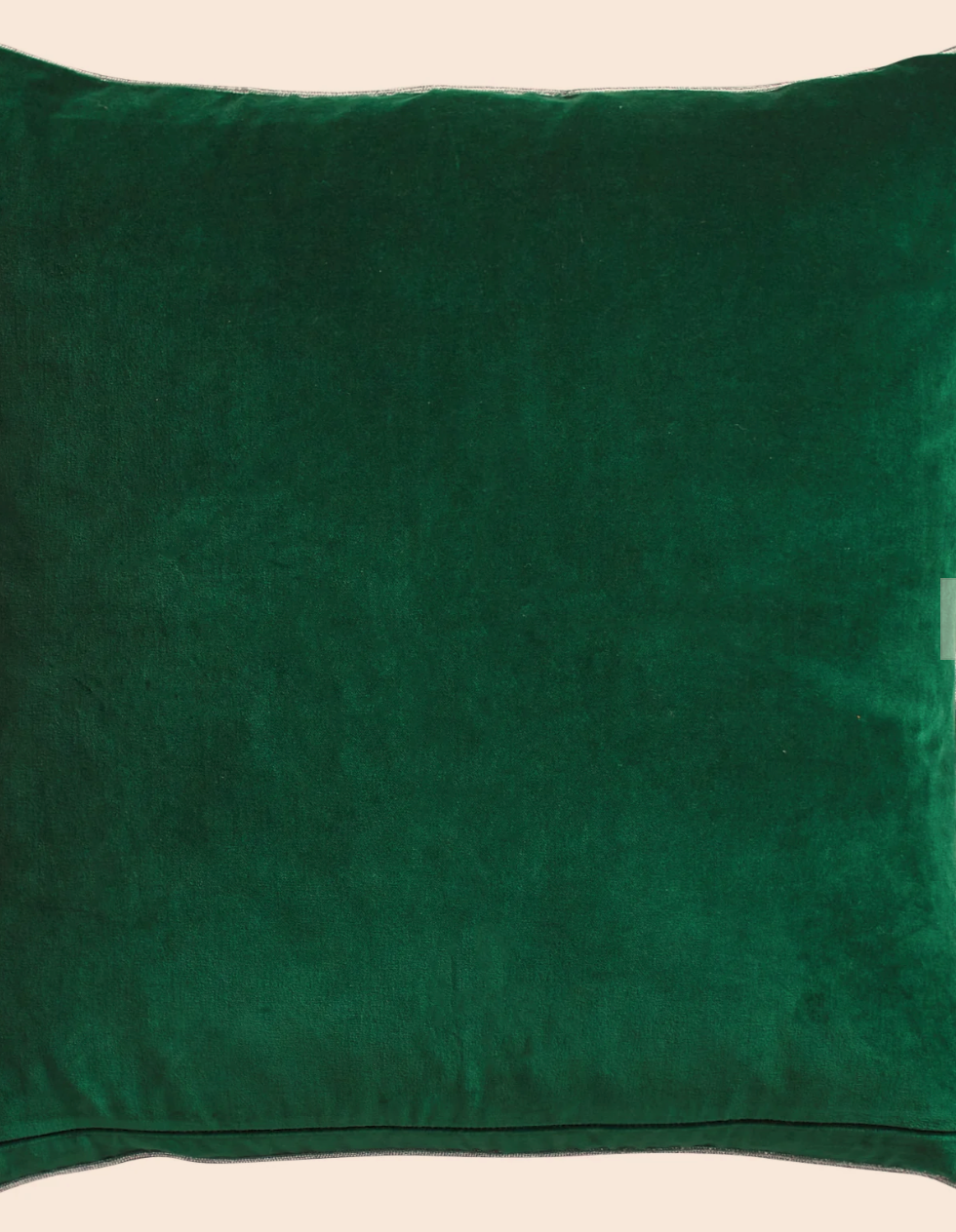 Sage X Clare Ines Velvet Cushion Verdant