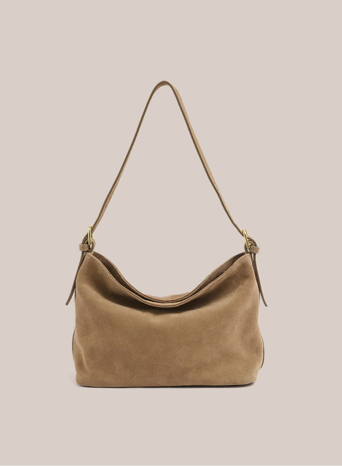 Vestirsi Eden Brown Suede Shoulder Bag