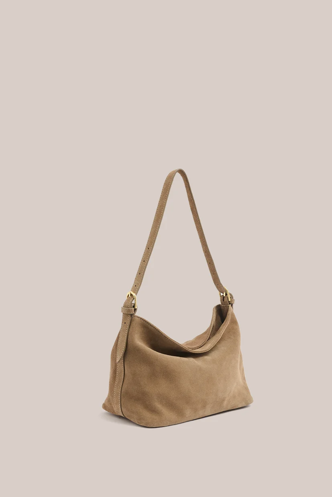 Vestirsi Eden Brown Suede Shoulder Bag