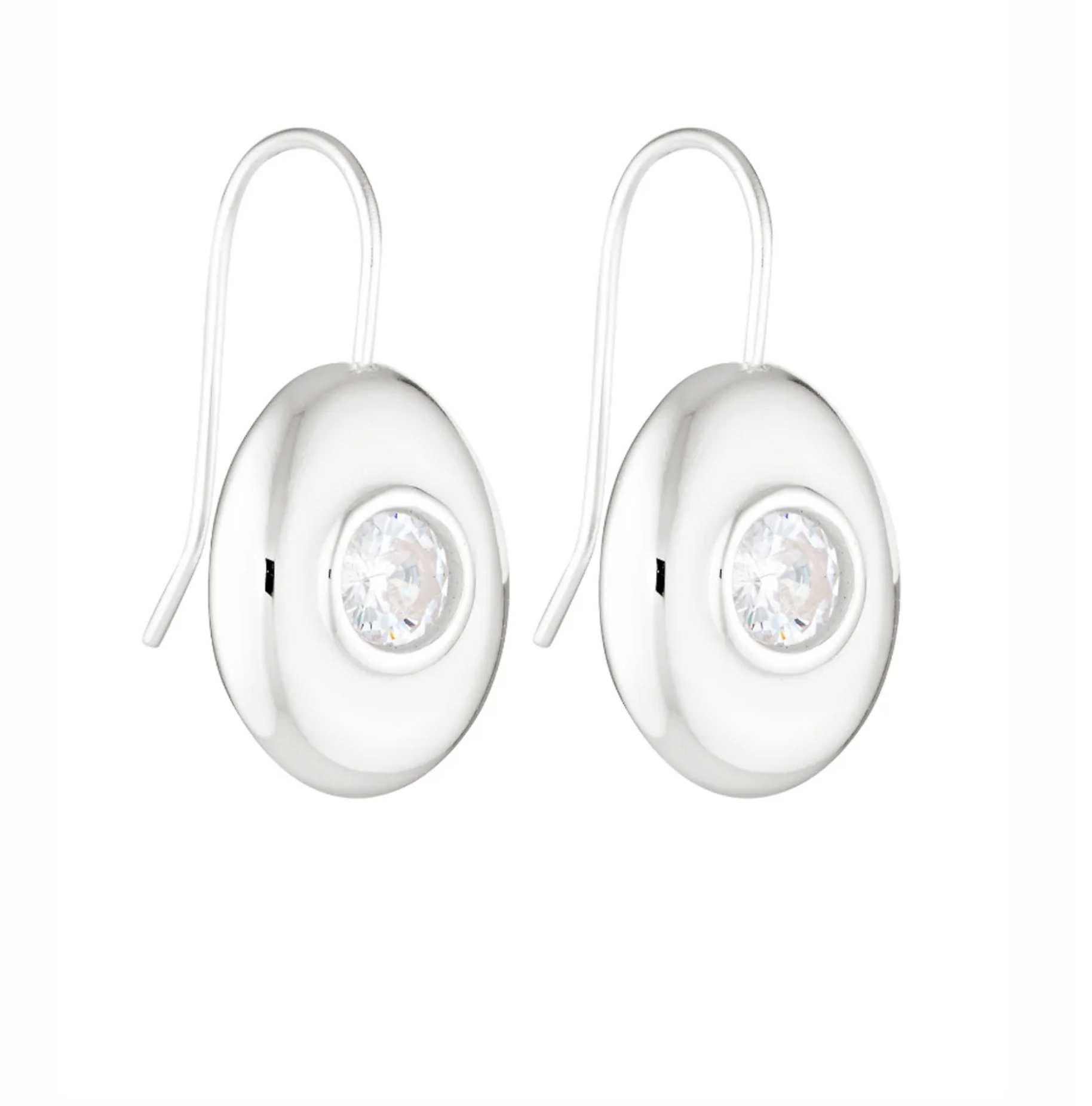 Porter Heritage Drop Earrings White Gold/Clear