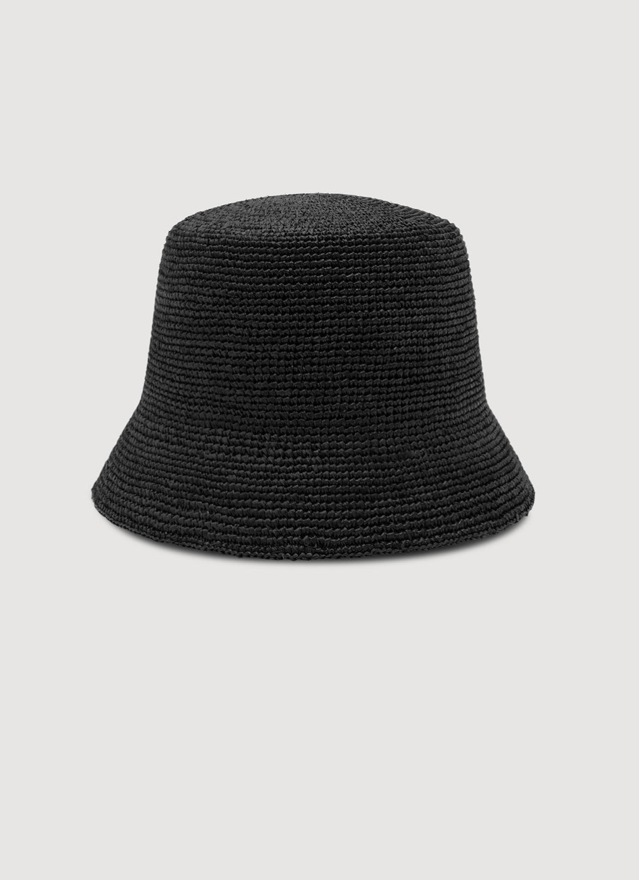 Assembly Label Raffia Short Brim Bucket Hat