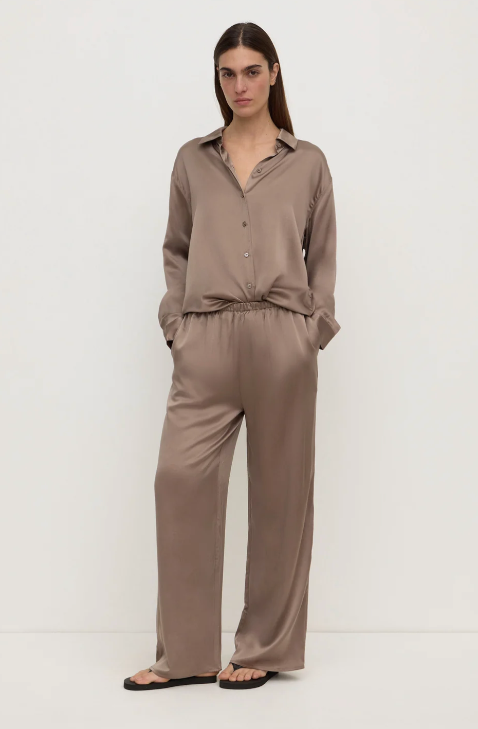 Assembly Label Pippa Silk Long Sleeve Shirt