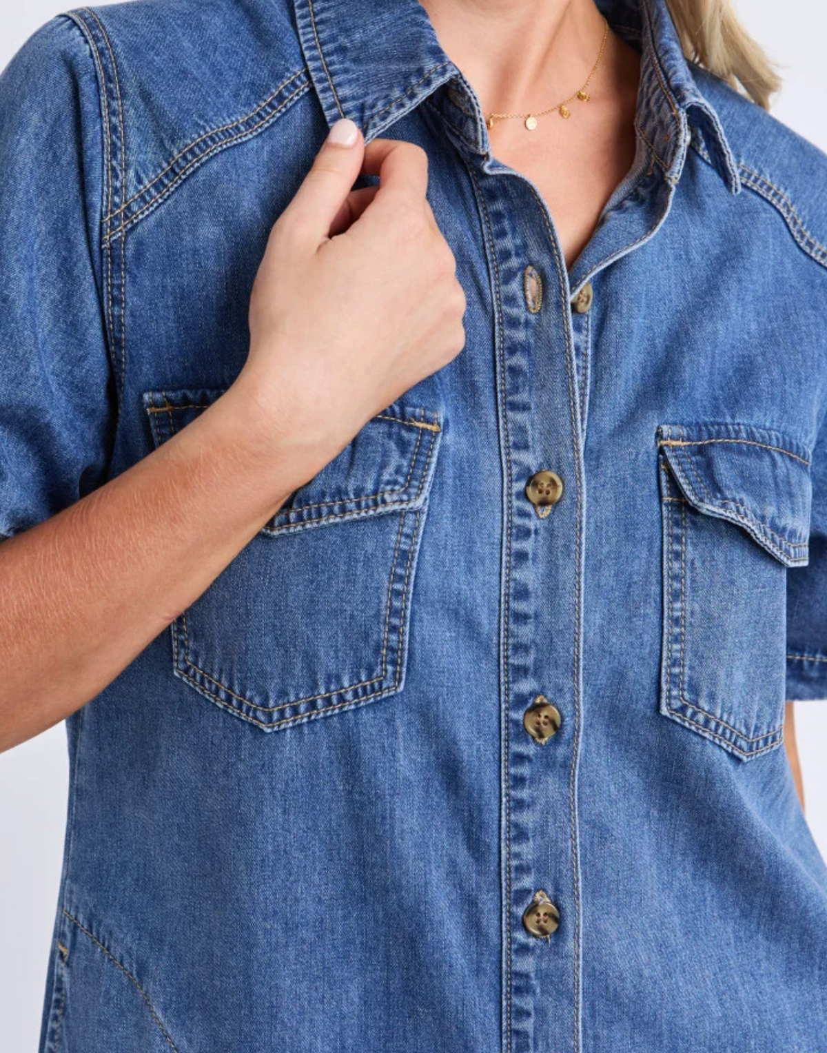 Elm Lifestyle Ayla Denim Midi Dress