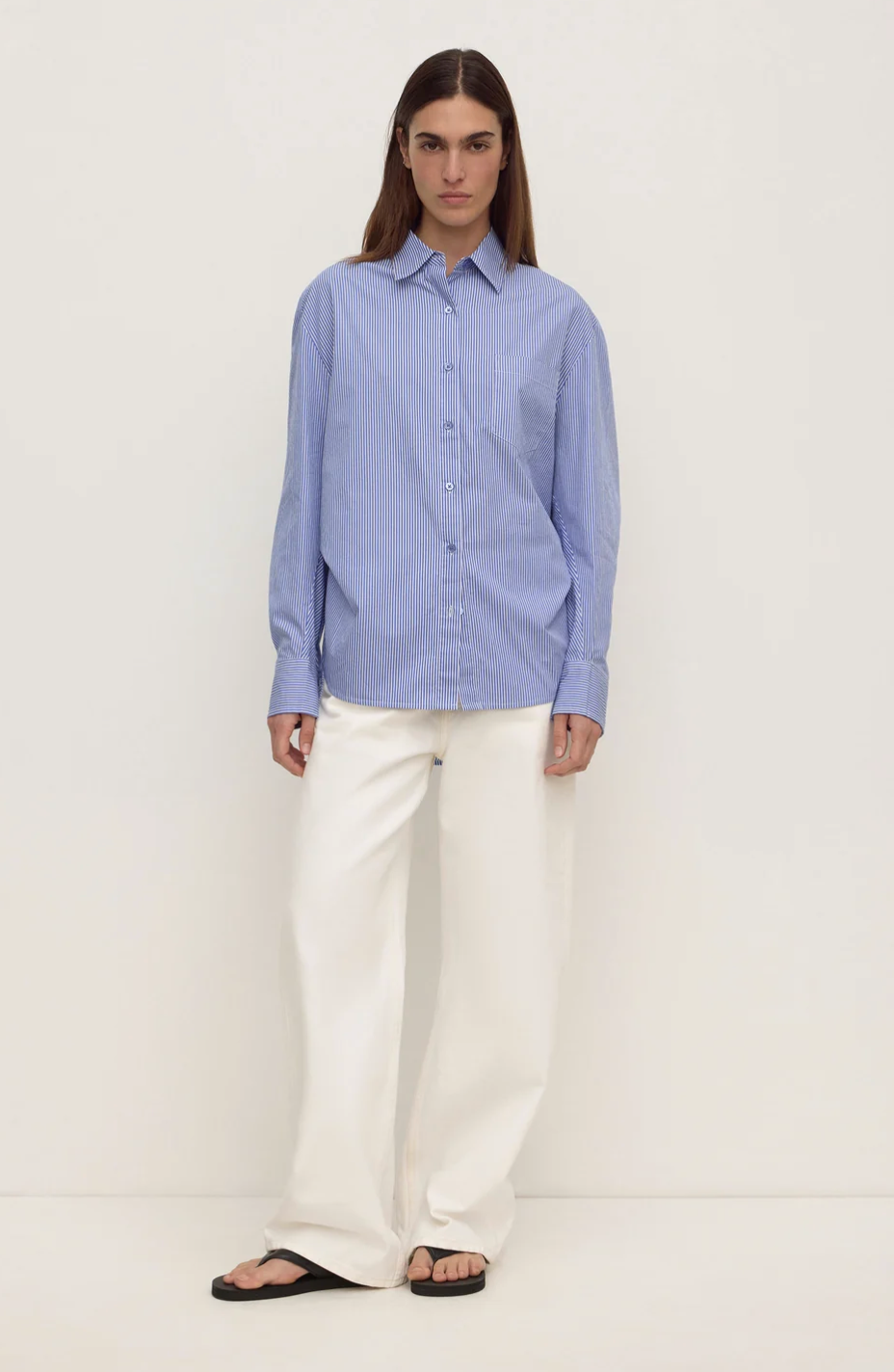 Assembly Label Ava Stripe Cotton Poplin Shirt
