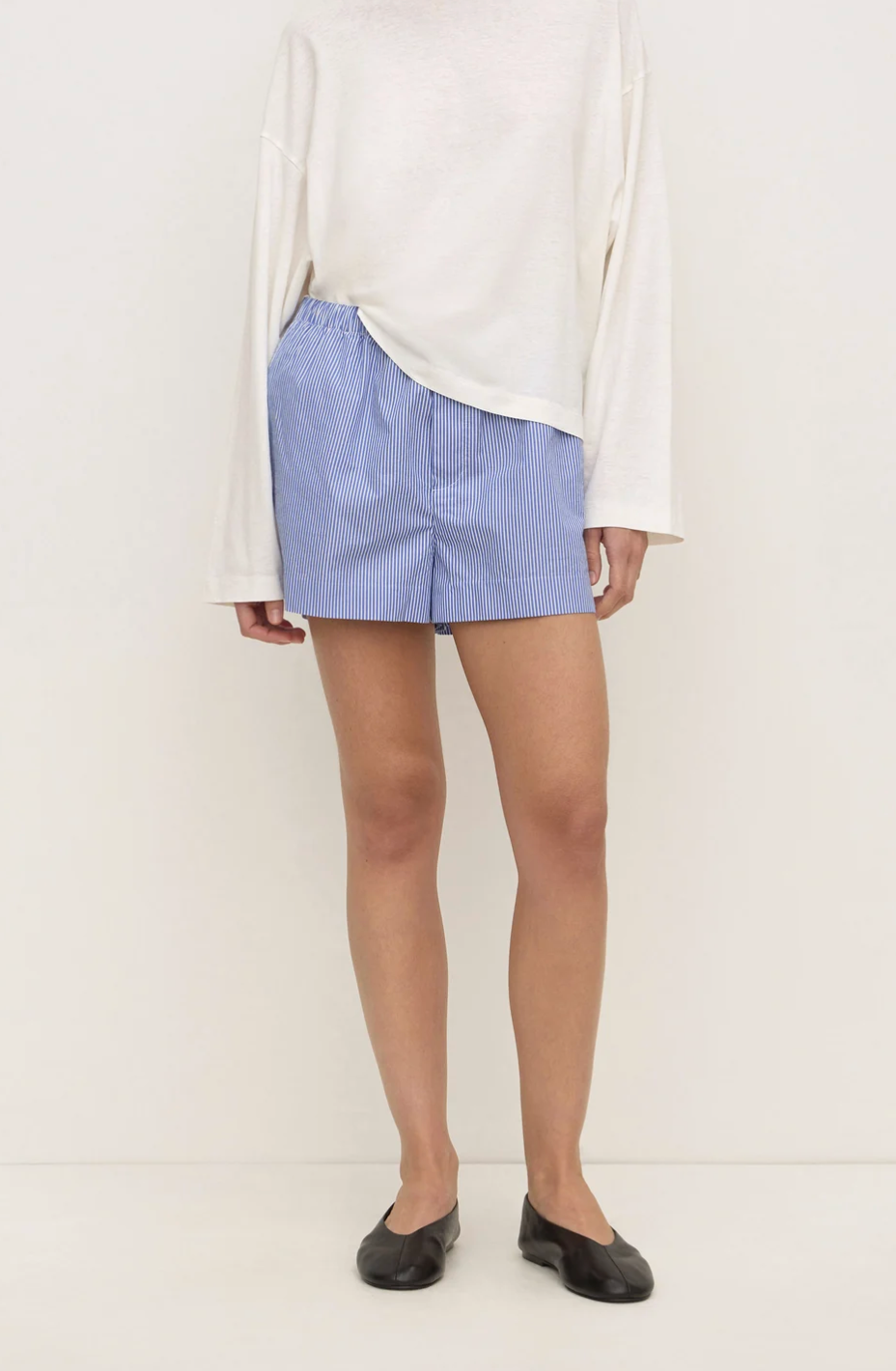 Assembly Label Ava Stripe Cotton Shorts