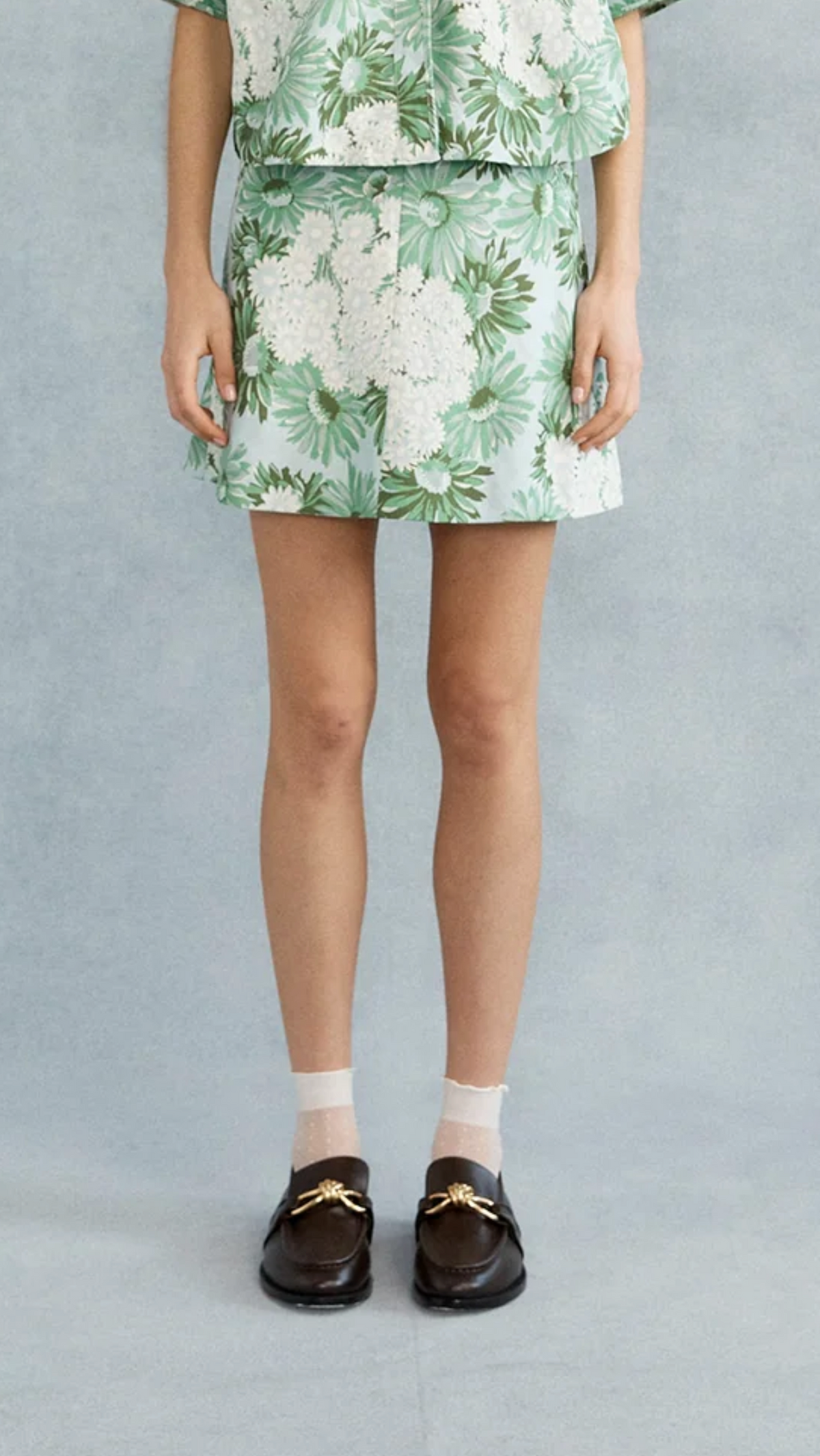 Lovaan Olive Mini Skirt