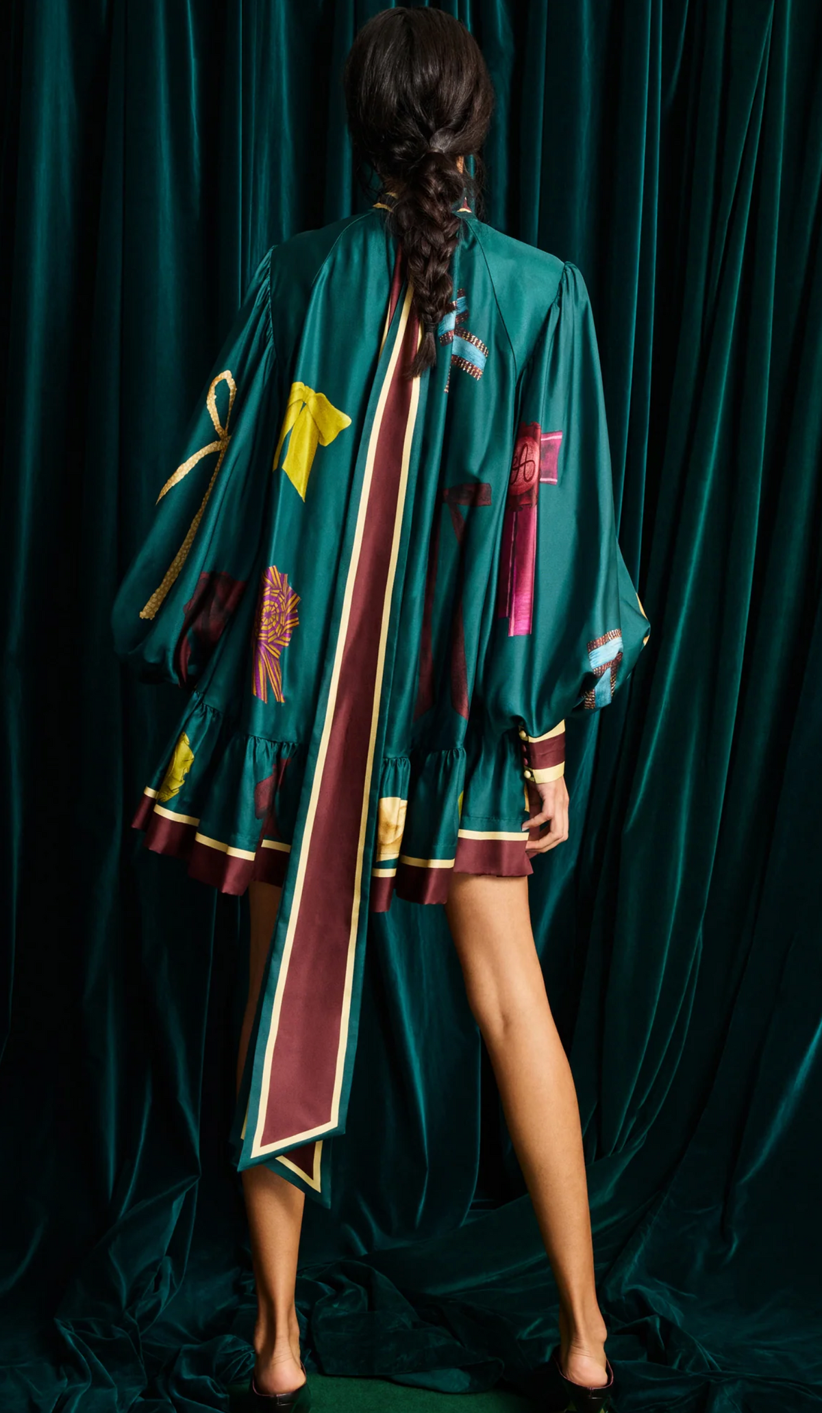 Alemais Rosette Silk Mini Dress