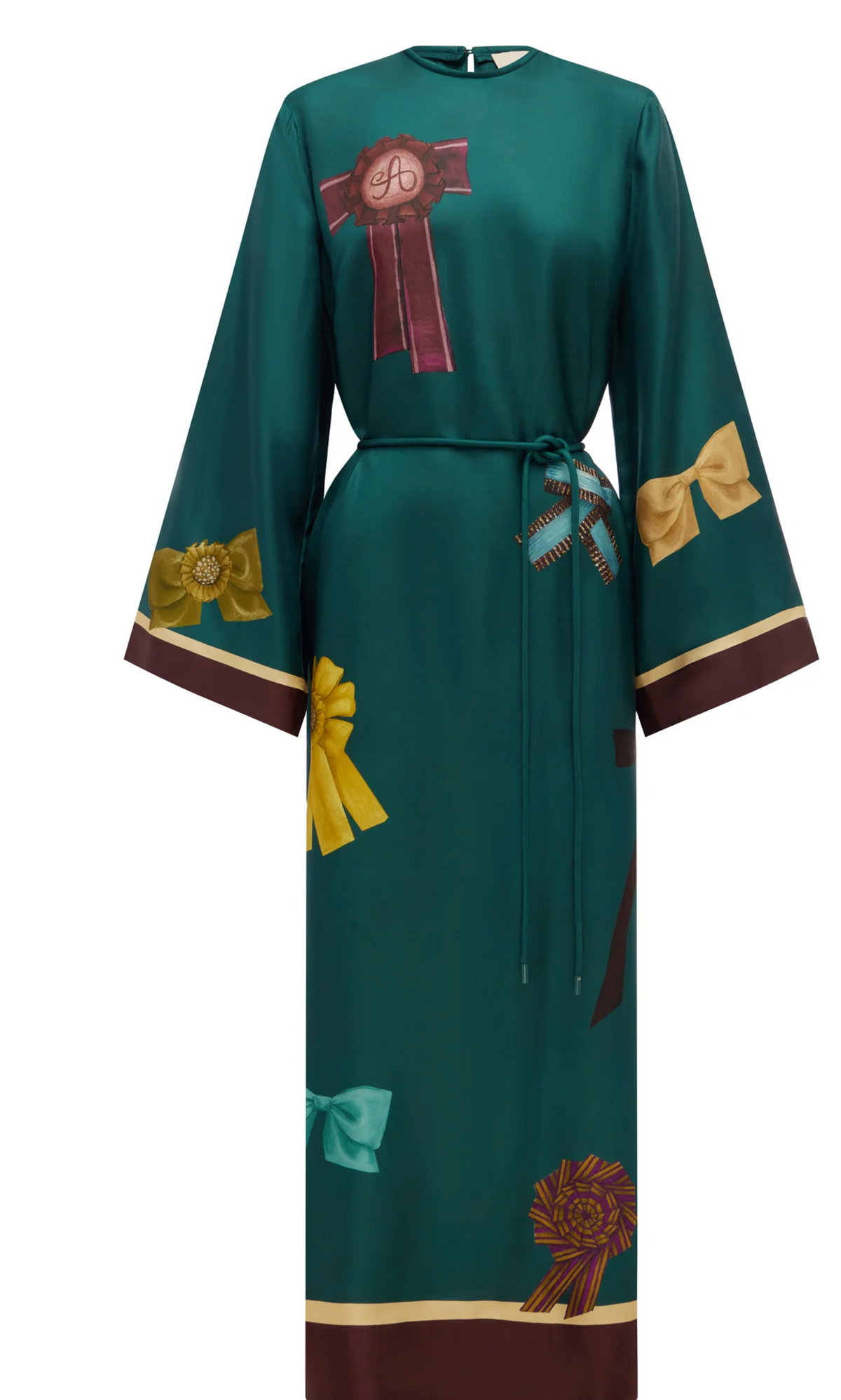 Alemais Rosette Silk Midi Dress
