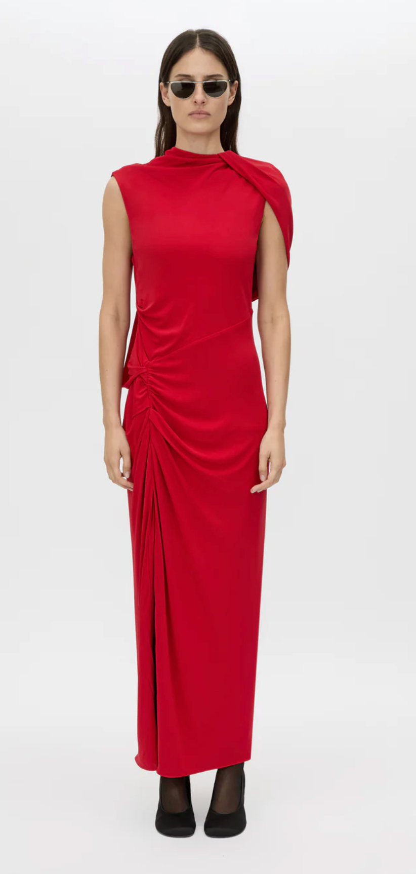 camilla and marc off the shoulder dress Camilla And Marc Paloma Draped Sleeve Dress
