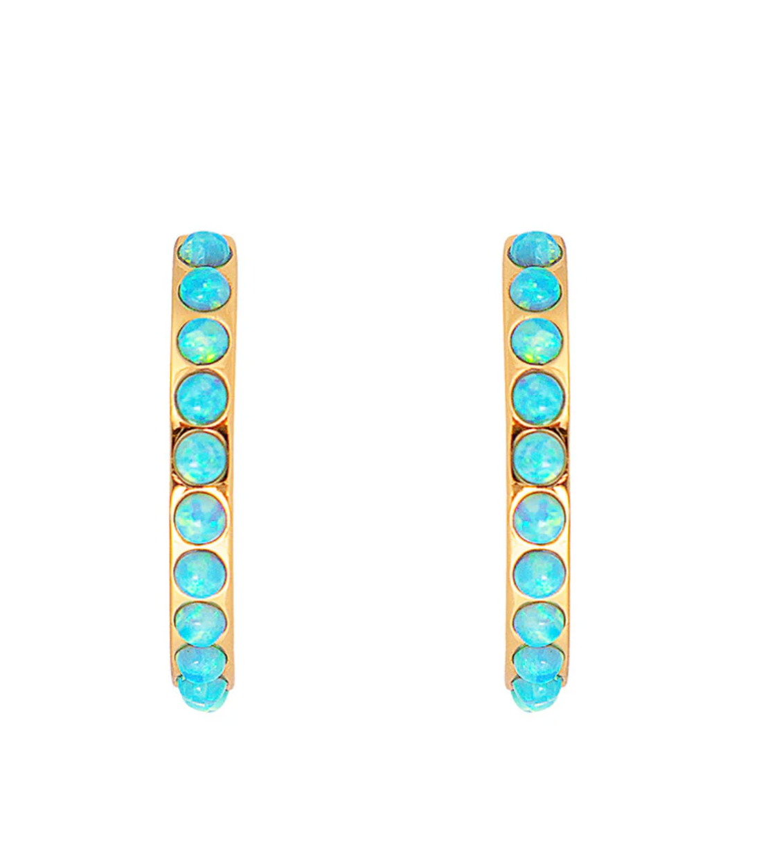 Fairley Blue Opal Crystal Maxi Hoops