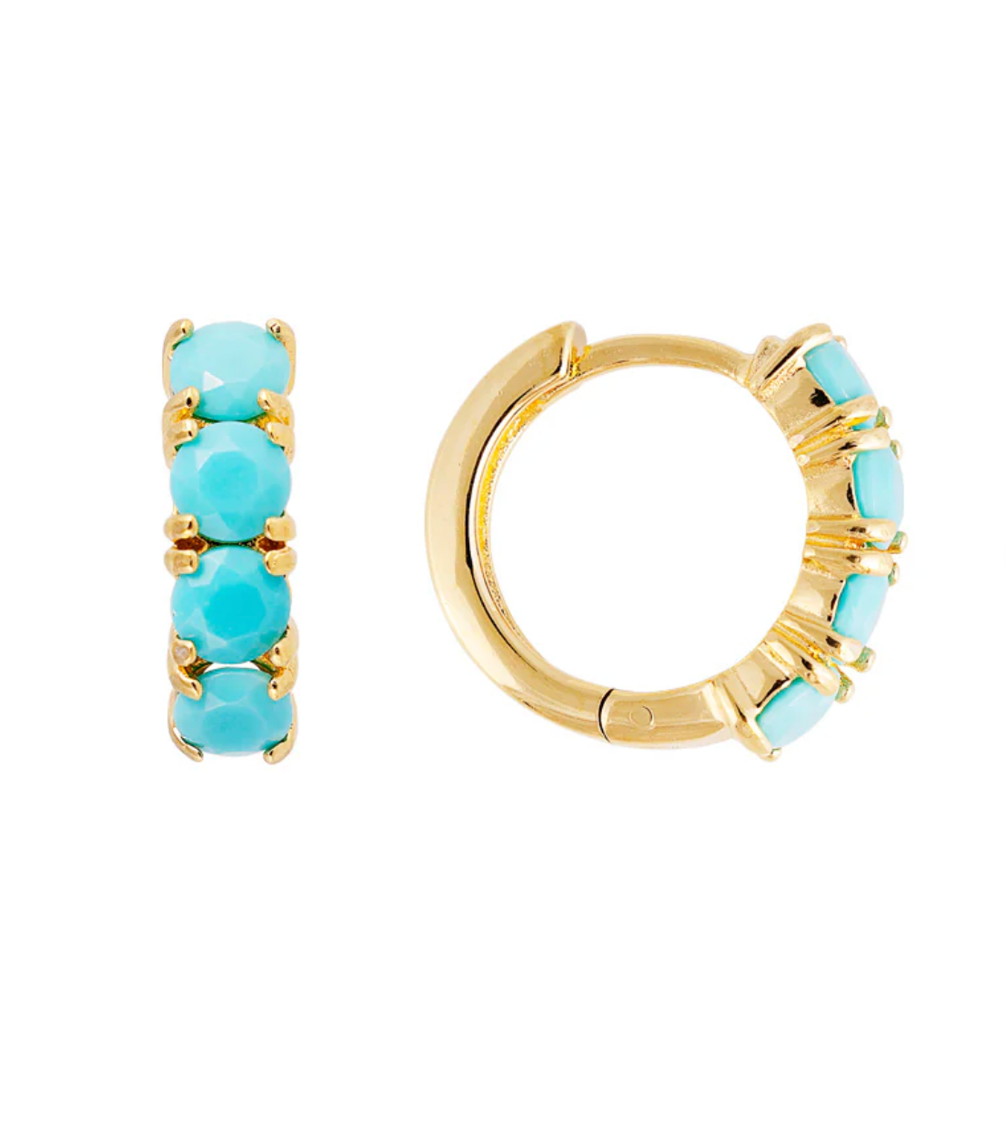 Fairley Turquoise Midi Hoops