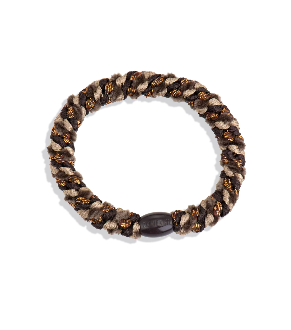 Kknekki Original Hair Tie Brown Glitter