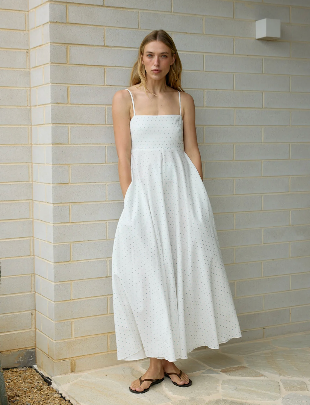 Aston Studio Rue Powder dot Dress