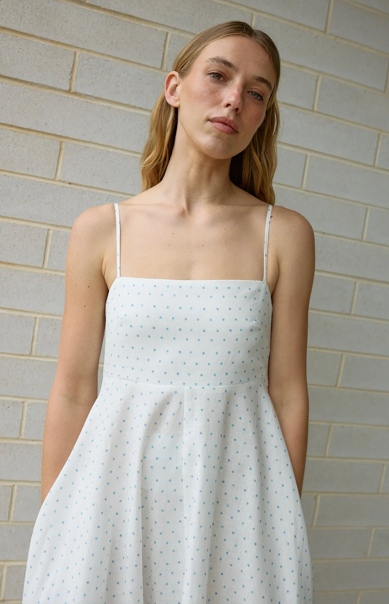 Aston Studio Rue Powder dot Dress
