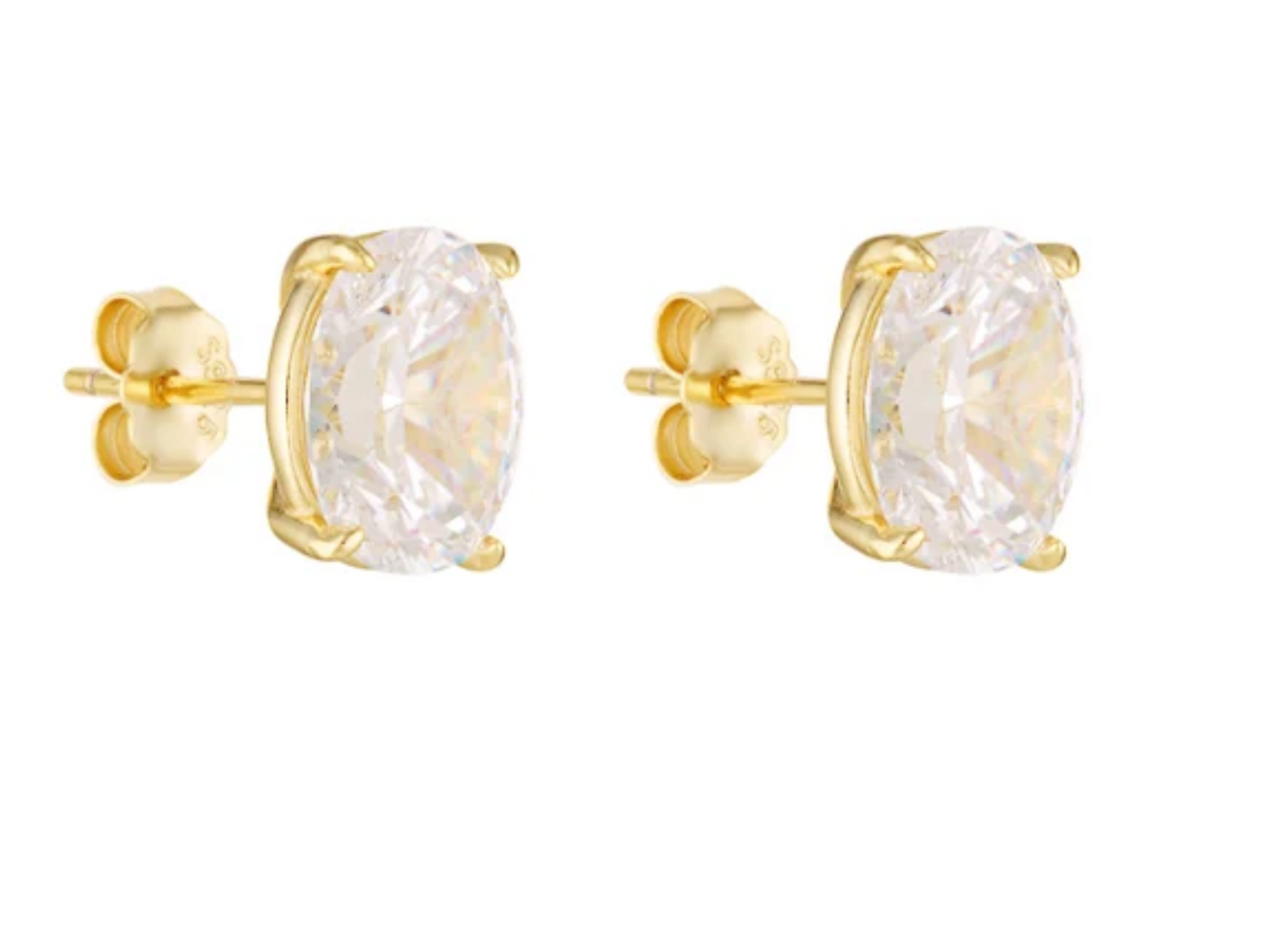 Porter Oval Studs 2CT Gold