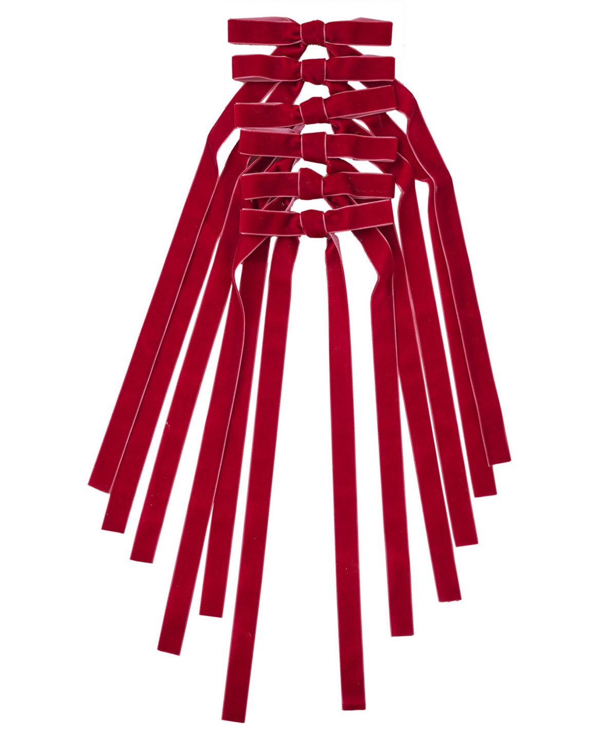 S/6 Red Velvet Bow Decoration