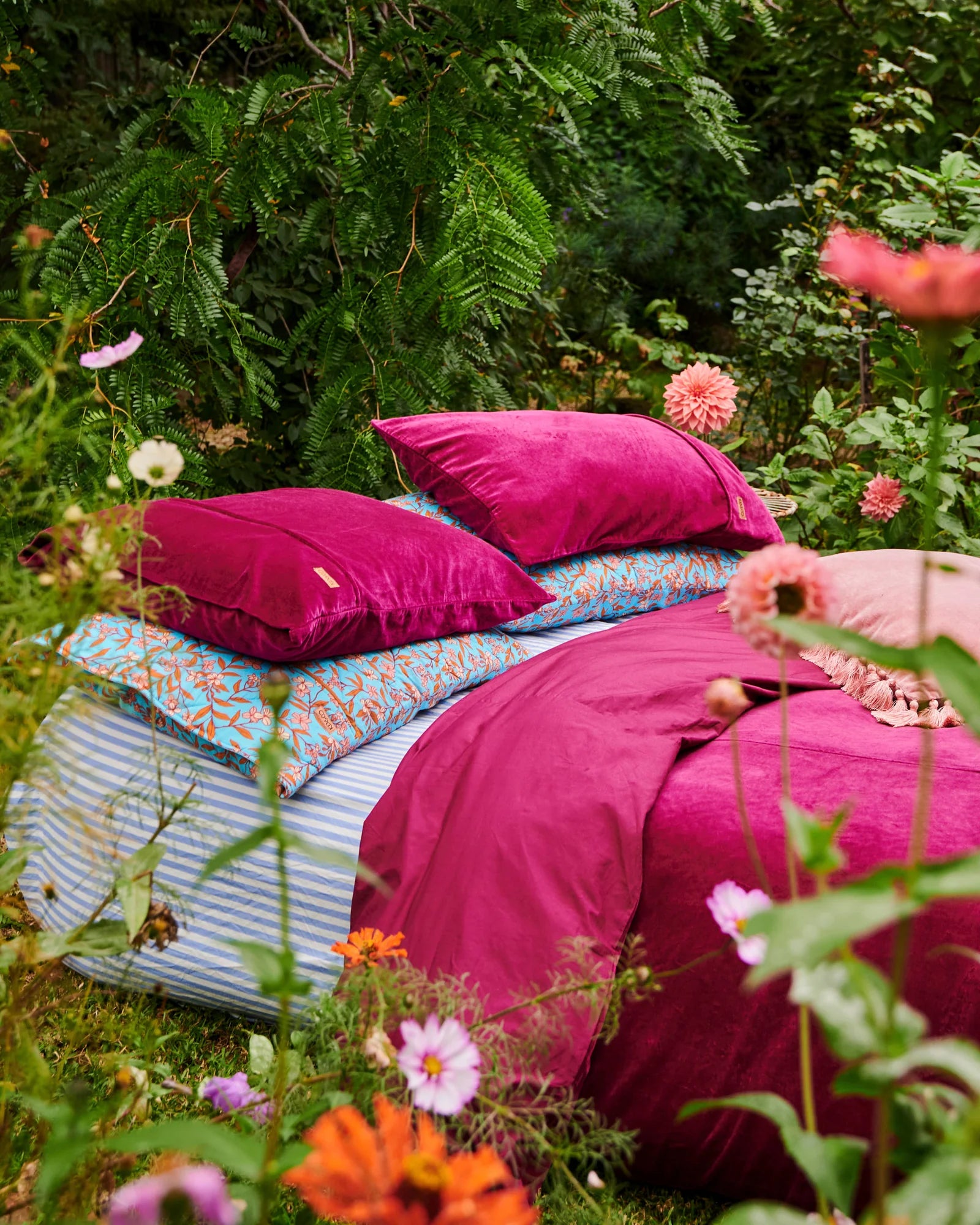 Kip & Co Seaside Stripe Organic Cotton Flat Sheet