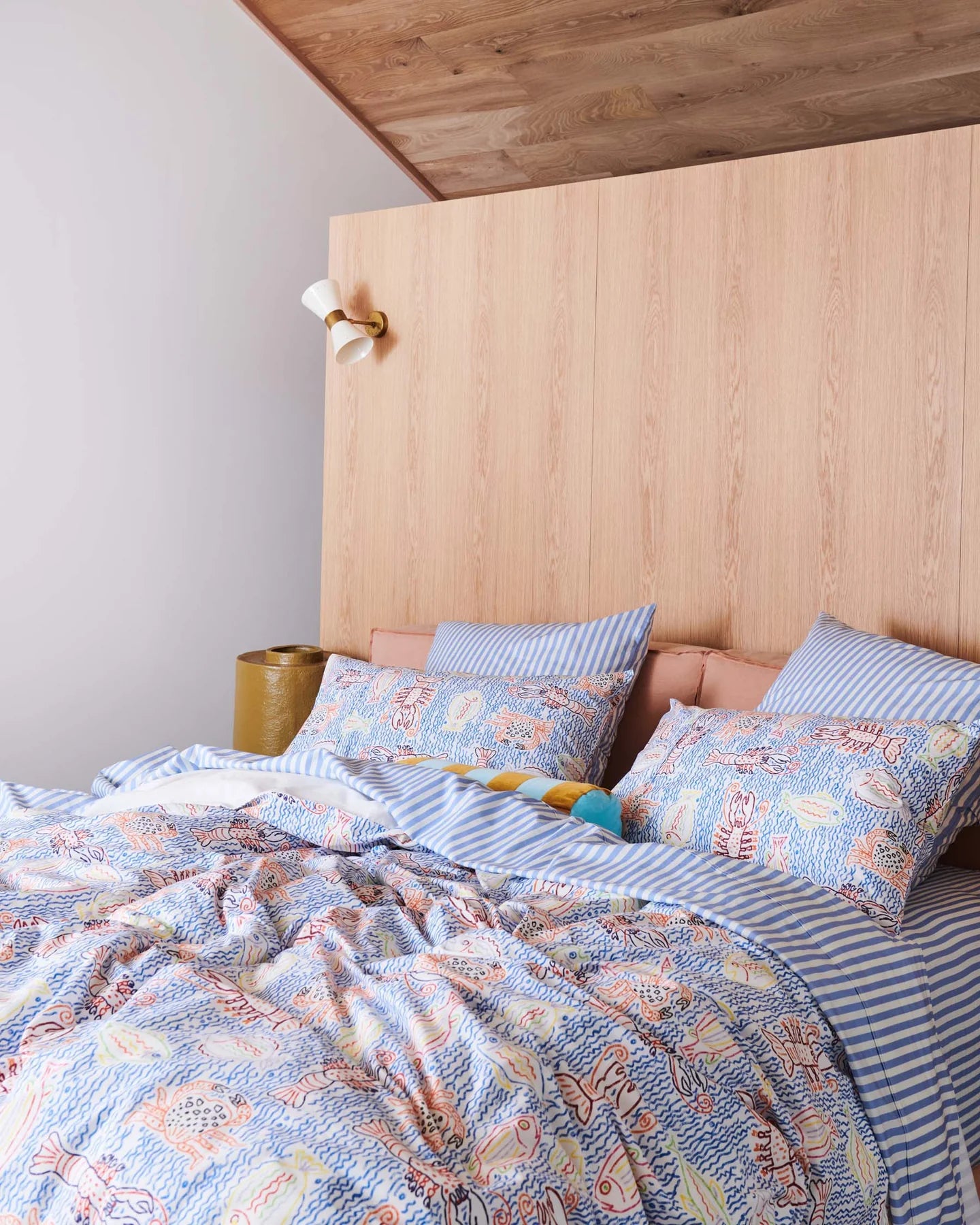 Kip & Co Seaside Stripe Organic Euro Sham