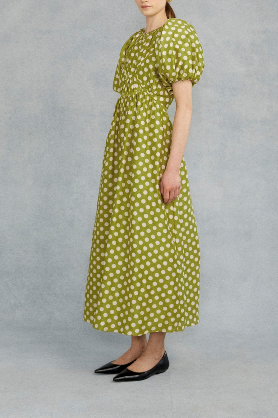 Lovaan Thea Midi Dress Pear Spot