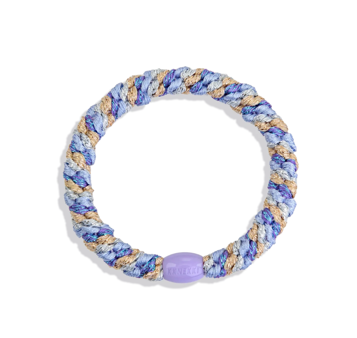 KKNEKKI HAIR TIE MIX PURPLE SILVER GOLD