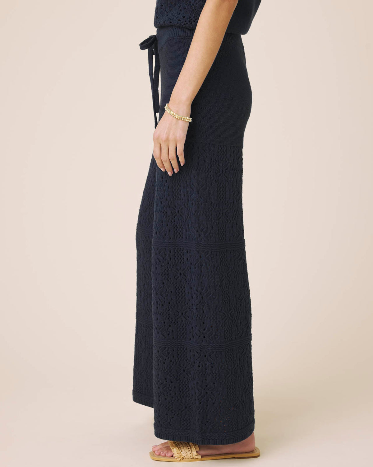 Splendid Beckham Crochet Sweater Pant - Navy