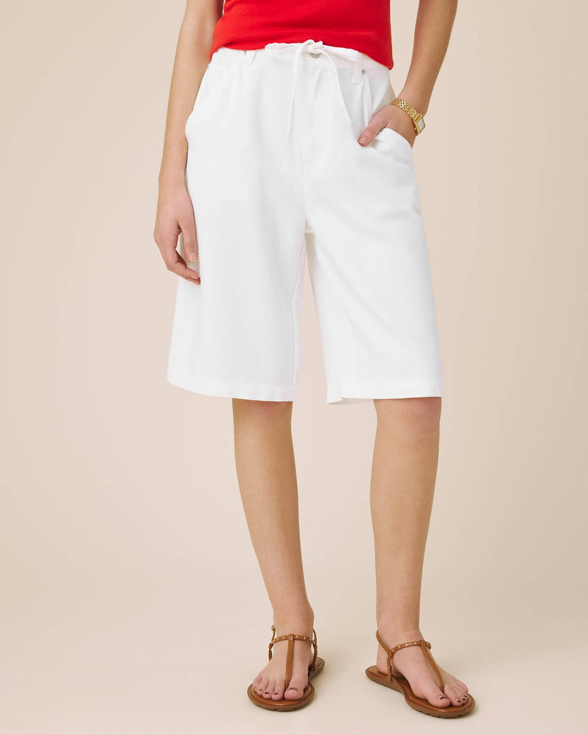 Splendid Lounge Denim Jort - White