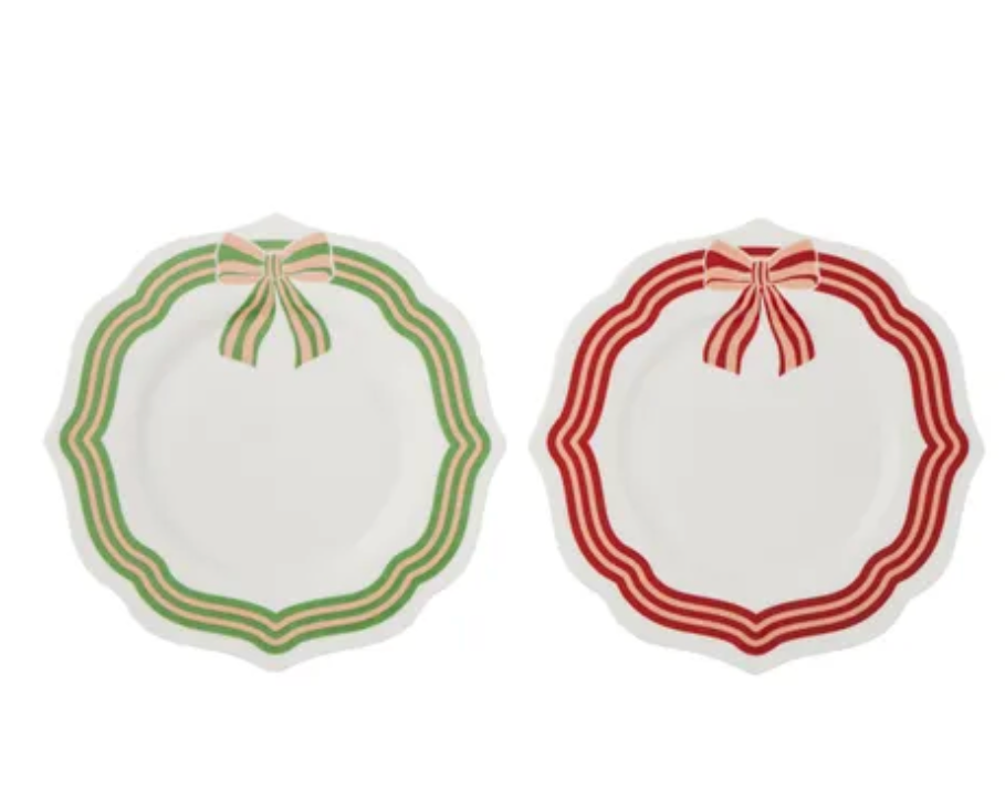 Bow Ceramic Plate 20cm - Assorted