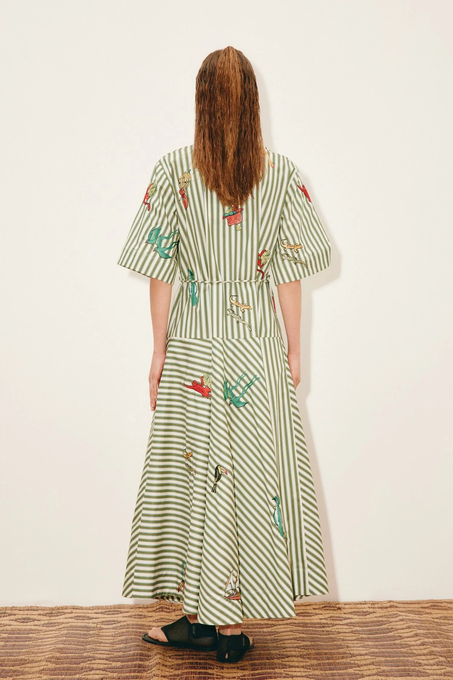 Alemais Bisou Embroidered Shirtdress