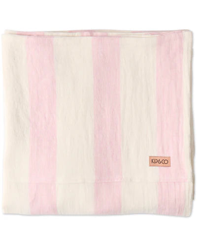 Kip & Co Candy Stripe Linen Fitted Sheet