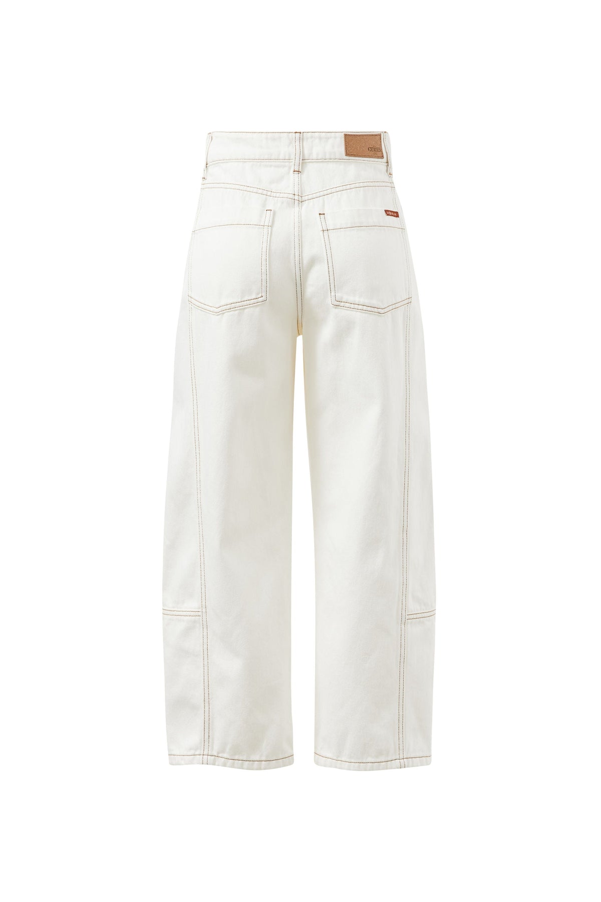 Ceres Life Demi Barrel Jean in Ecru – view 7