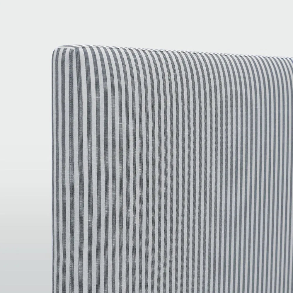 Newport Bedhead Queen White/Blue Pin Stripe