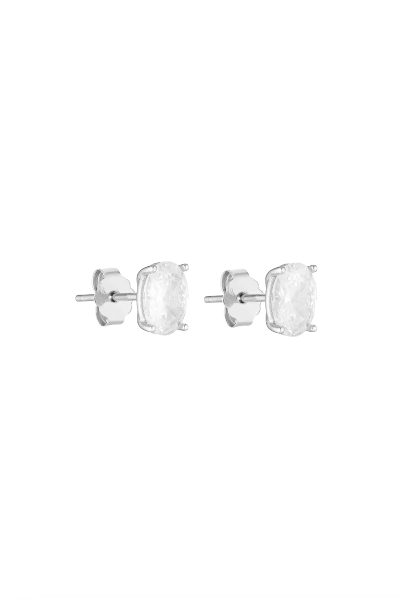 Porter Oval Stud 2CT-Silver