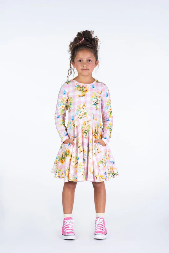 Rock Your Baby - Bunny Bouquet Waisted Dress