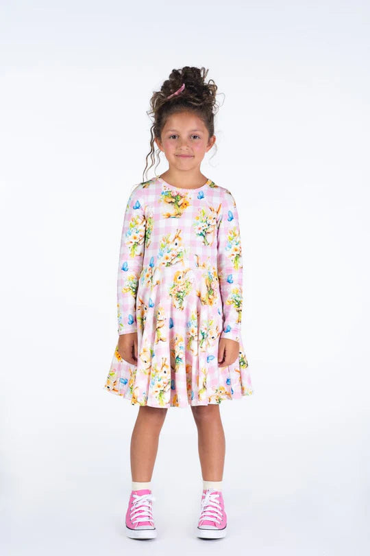 Rock Your Baby - Bunny Bouquet Waisted Dress