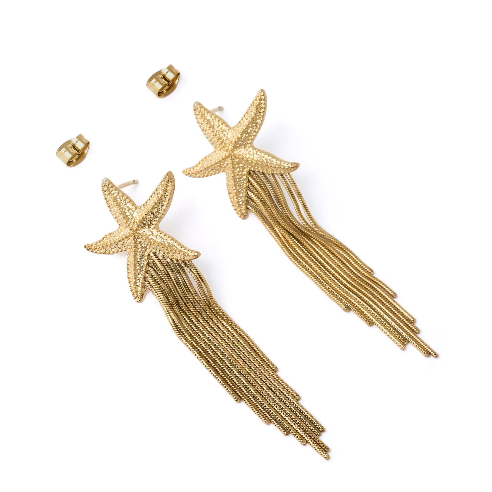 Arms of Eve Shooting Star Gold Earrings