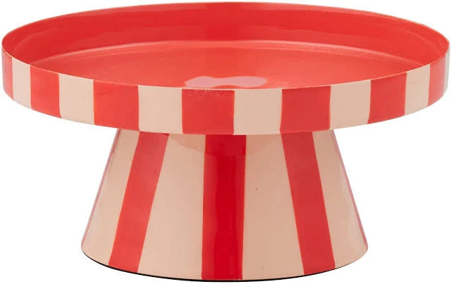 Linear Metal Cake Stand Nude/Tomato