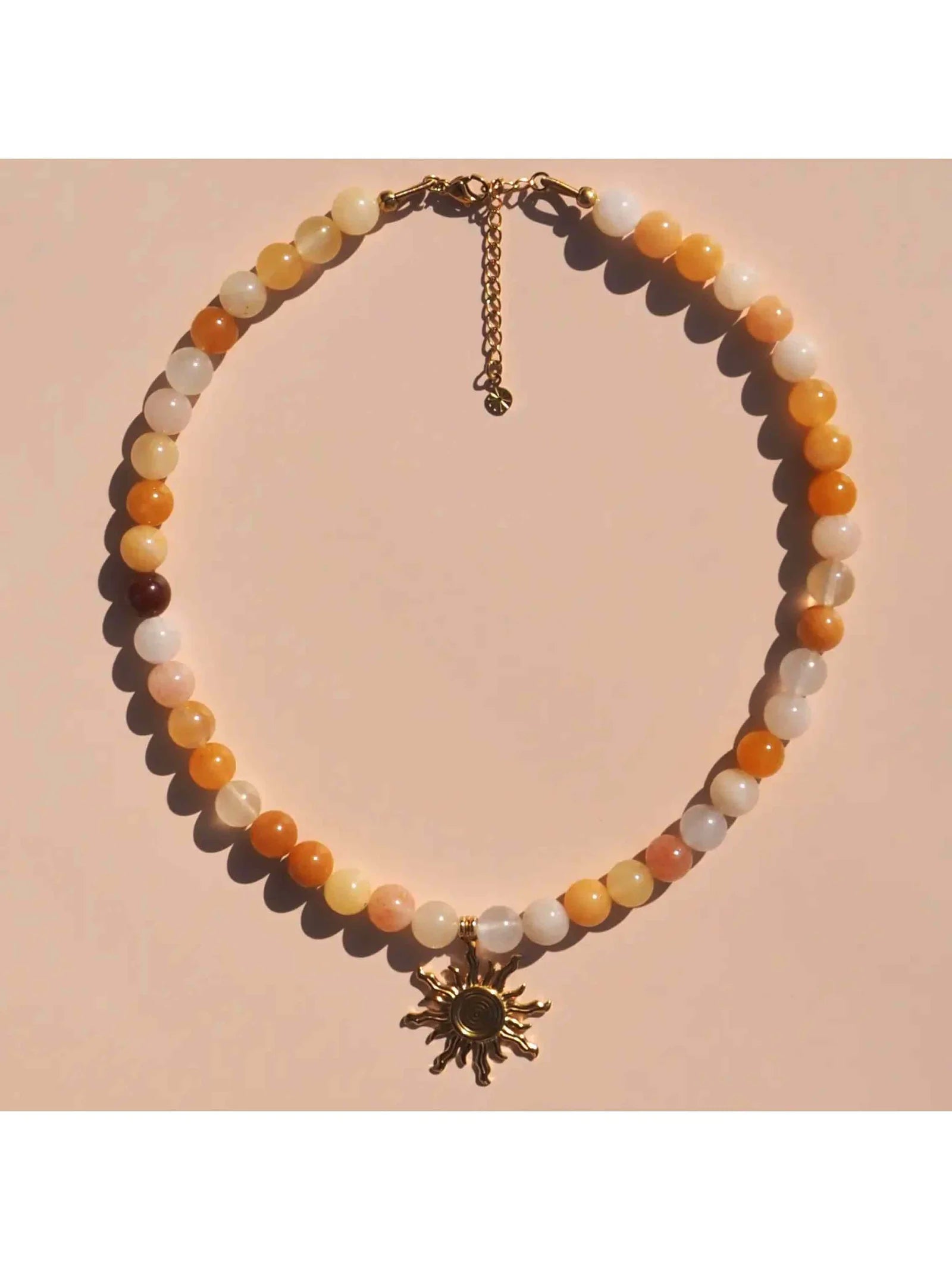 Alesi Sun Yellow Muti Beaded Gemstone Necklace