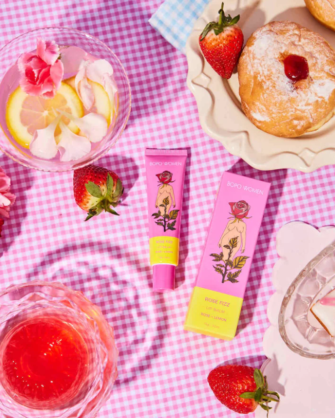 Bopo Rose Fizz Lip Balm