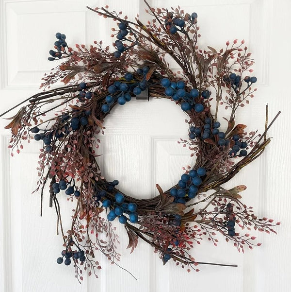 Blueberry Rustic Wreath Large - Marval Designs