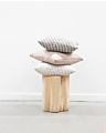 Christophe Linen Cushion Blush Stripe 50x50cm - Marval Designs