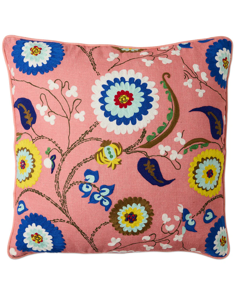 Kip & Co x Anna Spiro Isabelle Sunset Embroidered Cushion