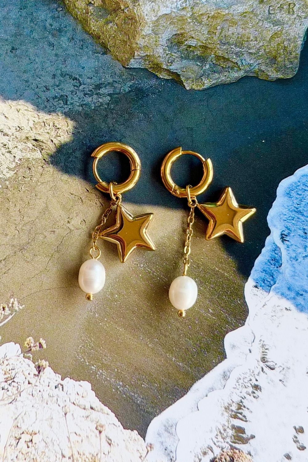 Stella Pearl Hoops – Mosk Melbourne jewellery at Marval Designs