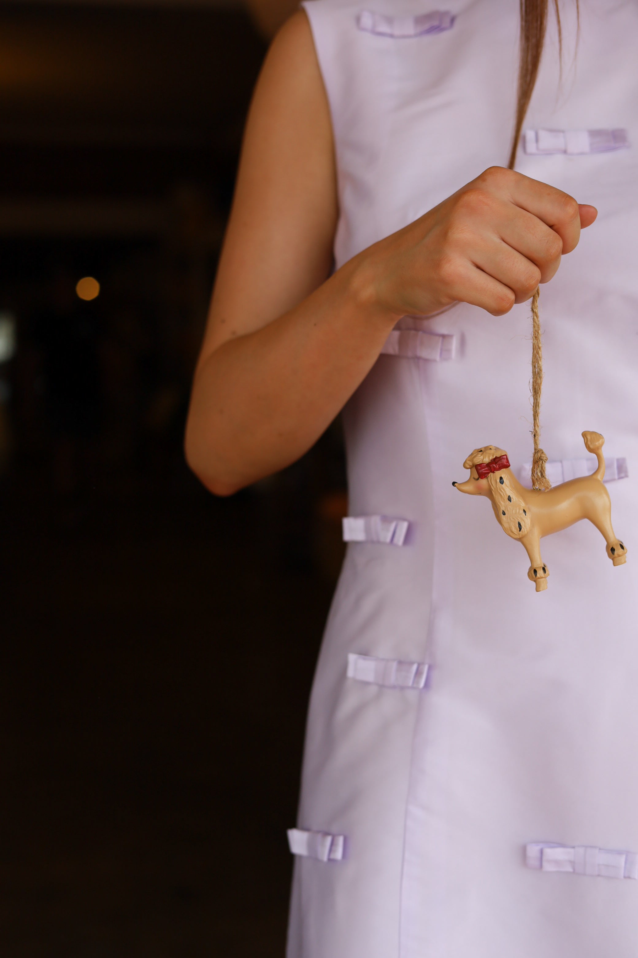 Lady Hanging Dog Ornament