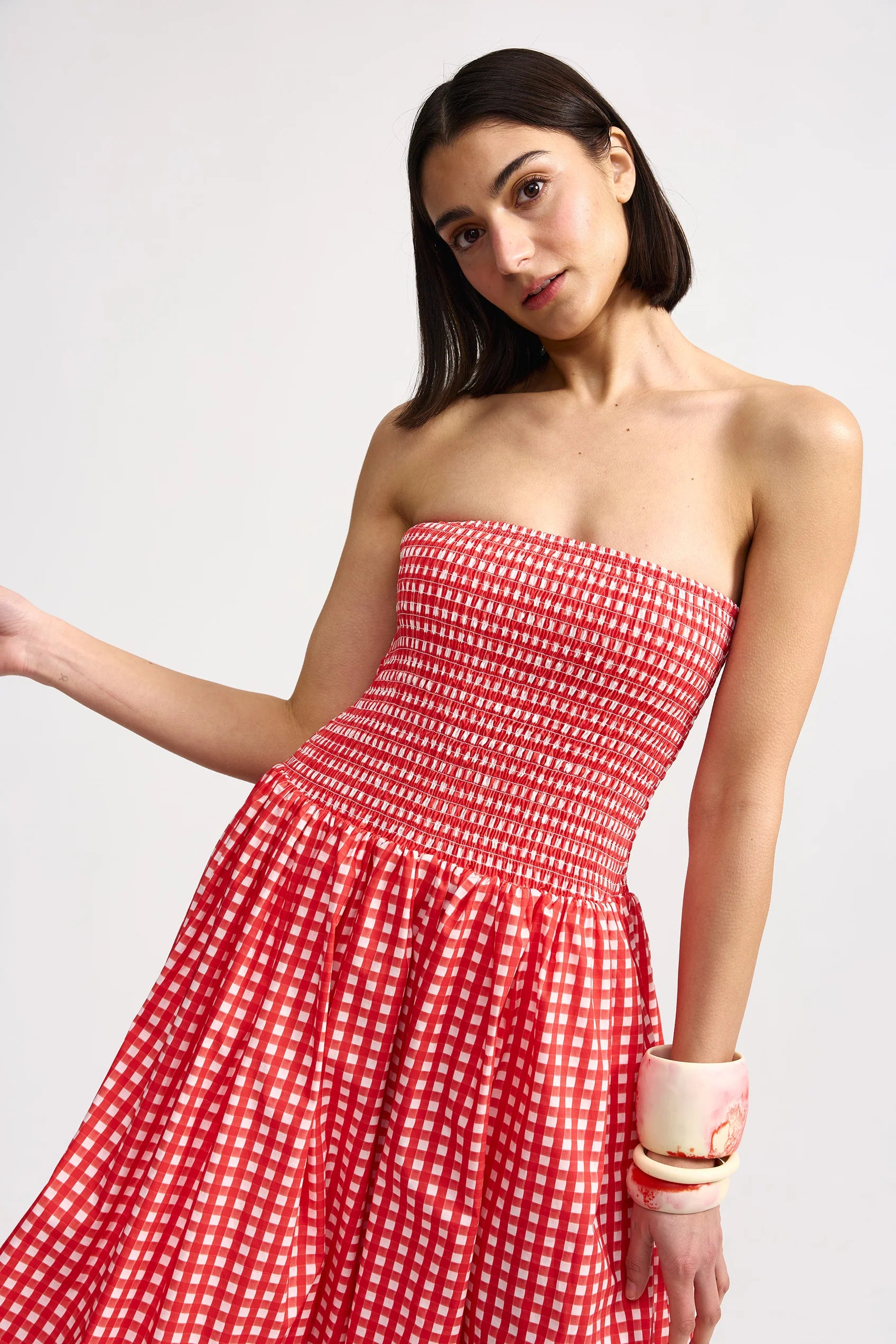 Aston Studio Layla Dress in Ruby Gingham
