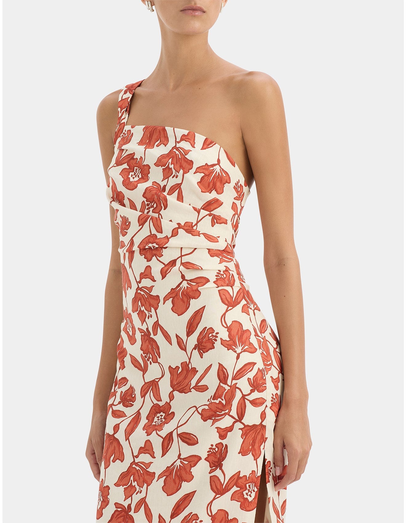 SIR. Chloe One Shoulder Midi Dress