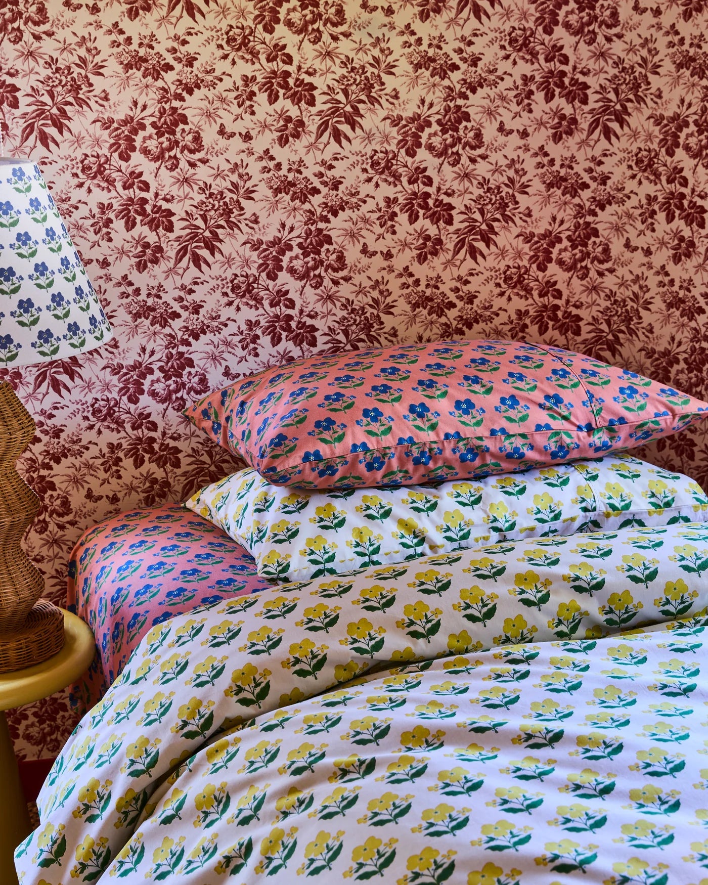Kip & Co x Anna Spiro Indian Summer Rose Organic Cotton Pillowcases 2P