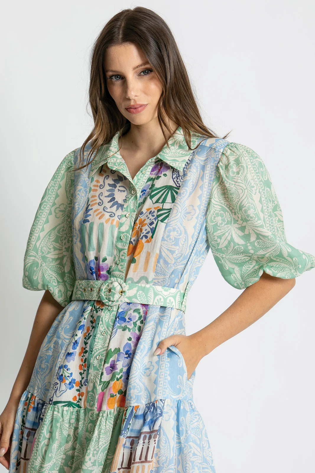 Kachel Willow Short Sleeve Maxi Dress