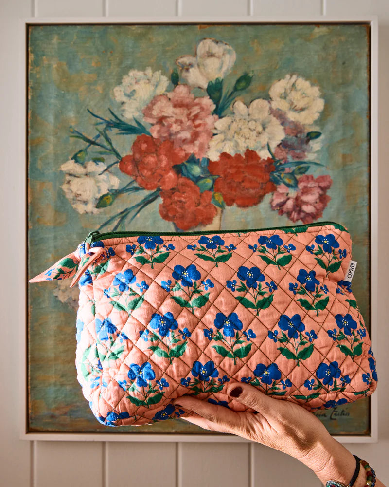 Kip & Cox Anna Spiro Indian Summer Rose Quilted Cotton Toiletry Purse