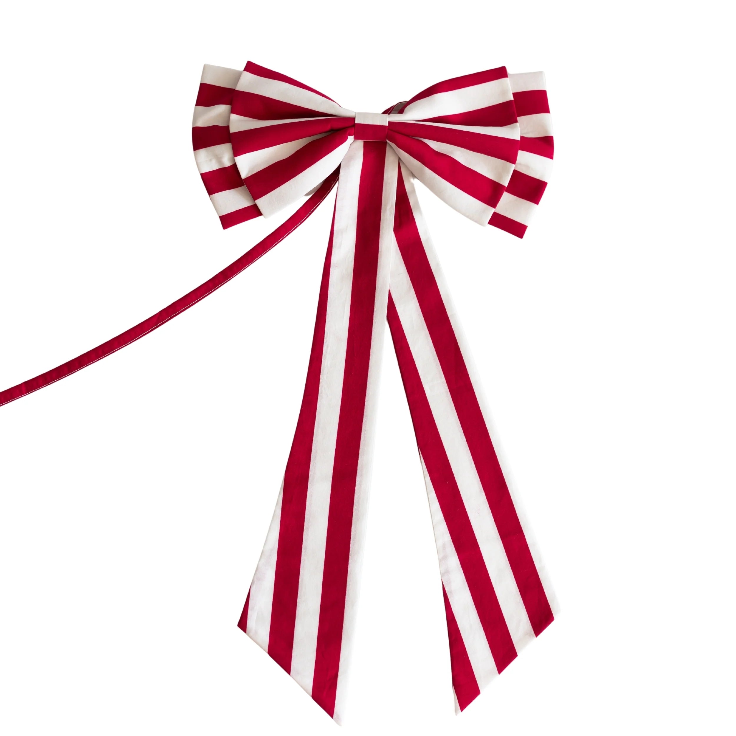 Luxe & Beau Red Stripe Bow