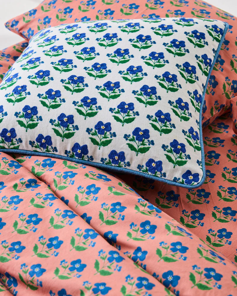 Kip & Co x Anna Spiro Indian Summer White Embroidered Cushion